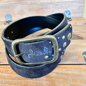 Volcom Black Belt with Brass Accents